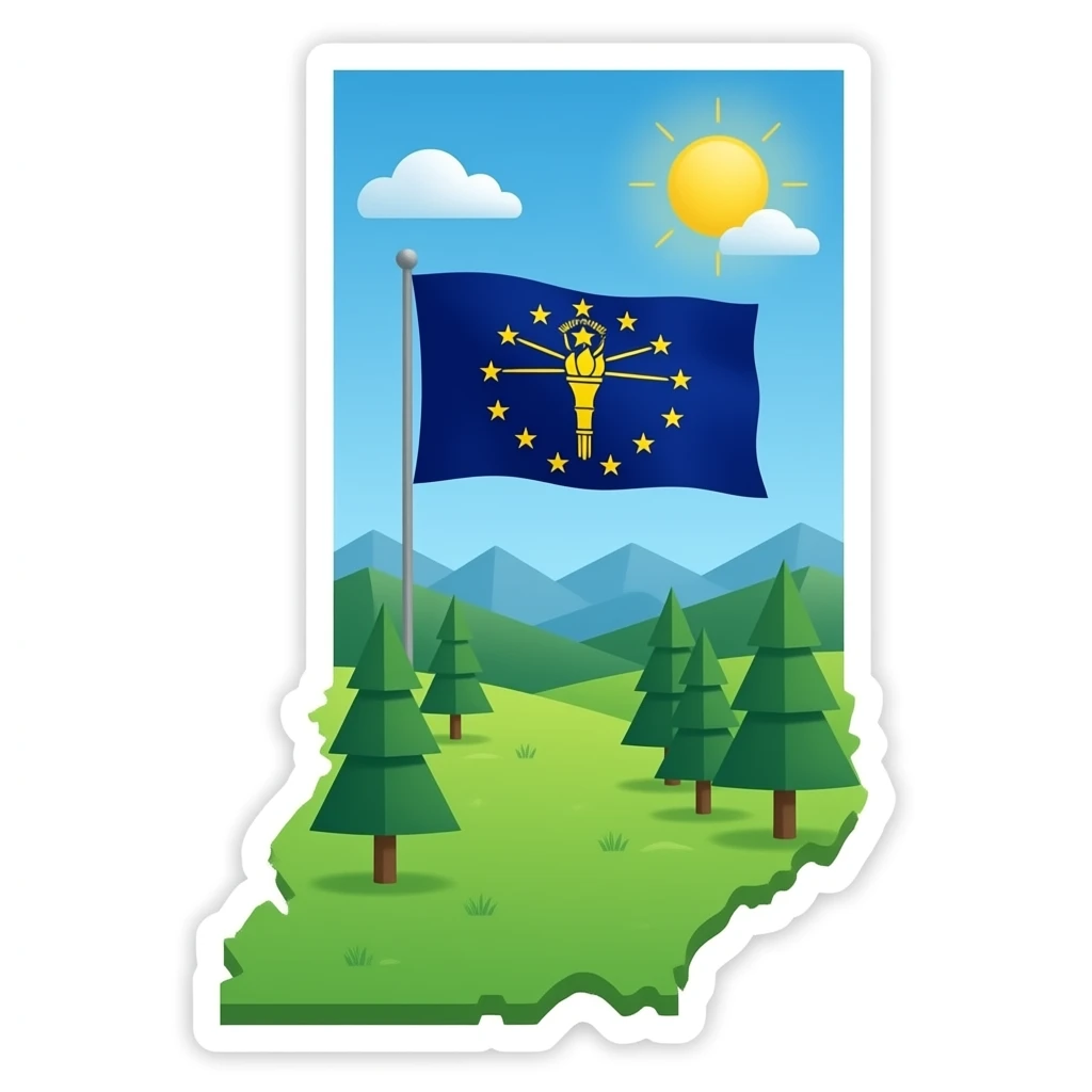 Indiana flag map emoji