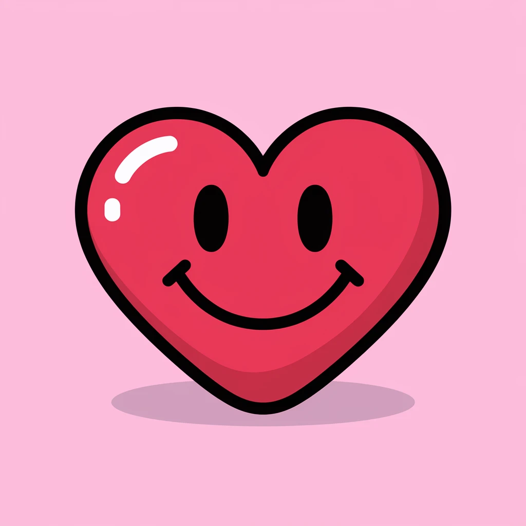 heart with a smiley face emoji