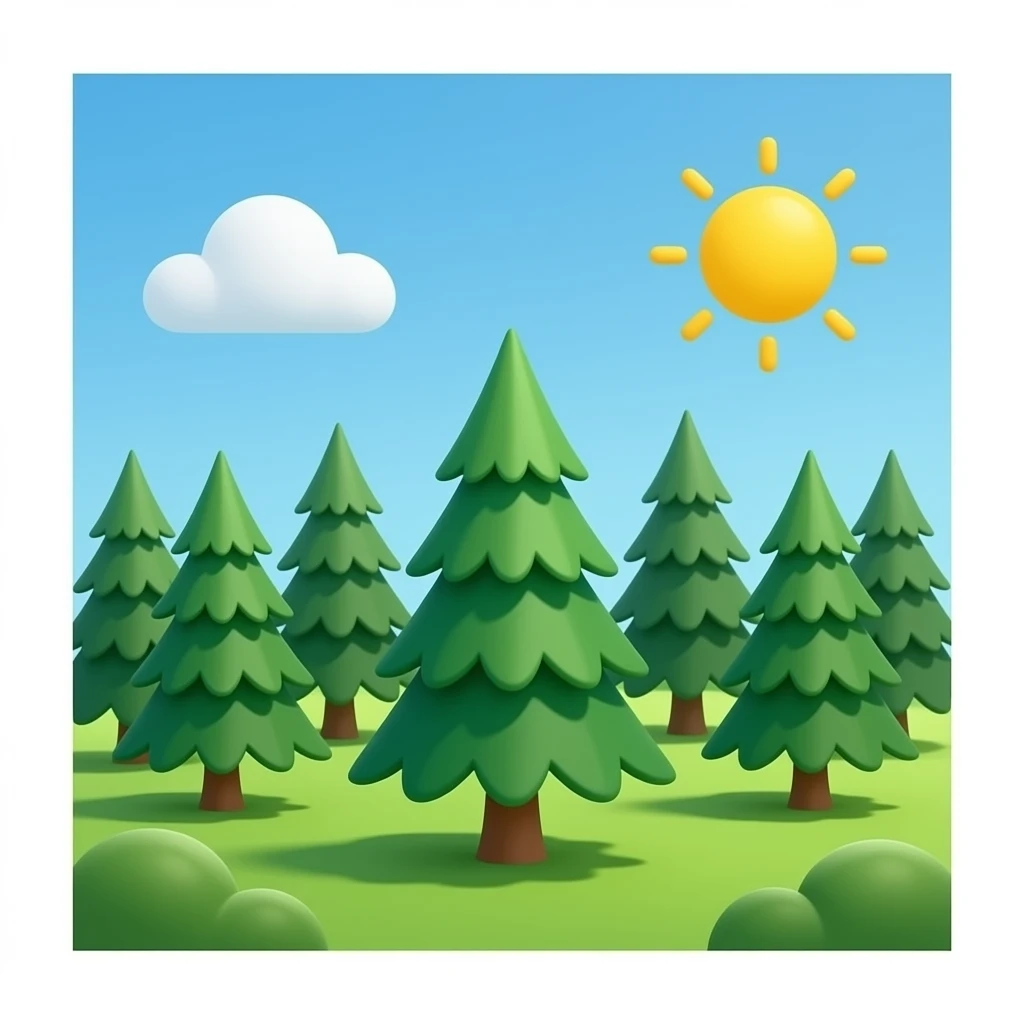 coniferous trees emoji