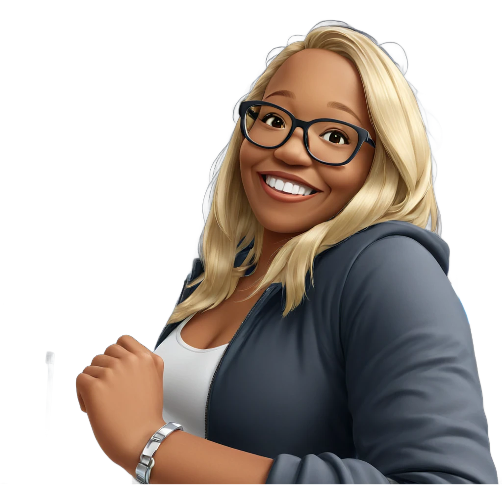 smiling girl with blonde hair emoji