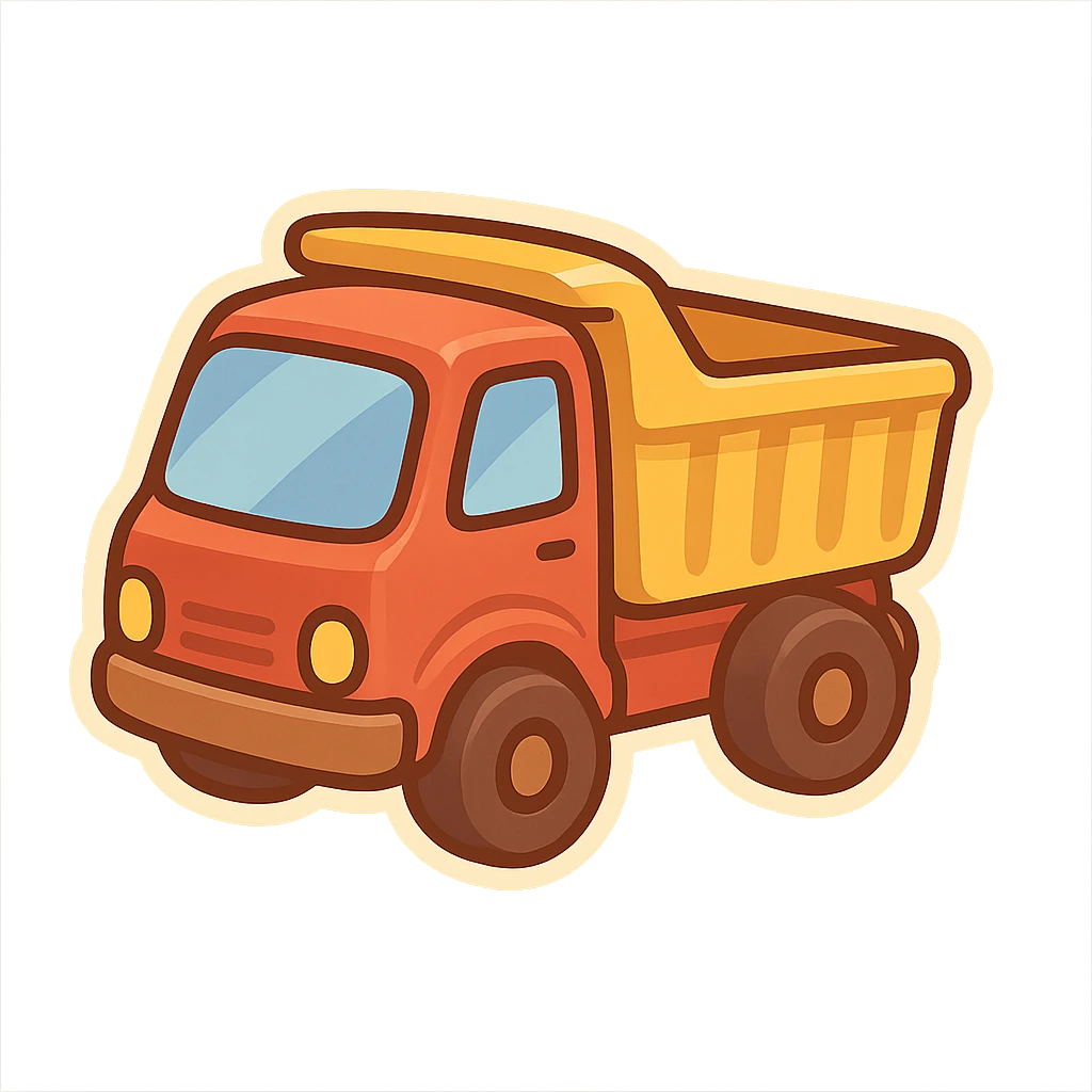 toy truck emoji