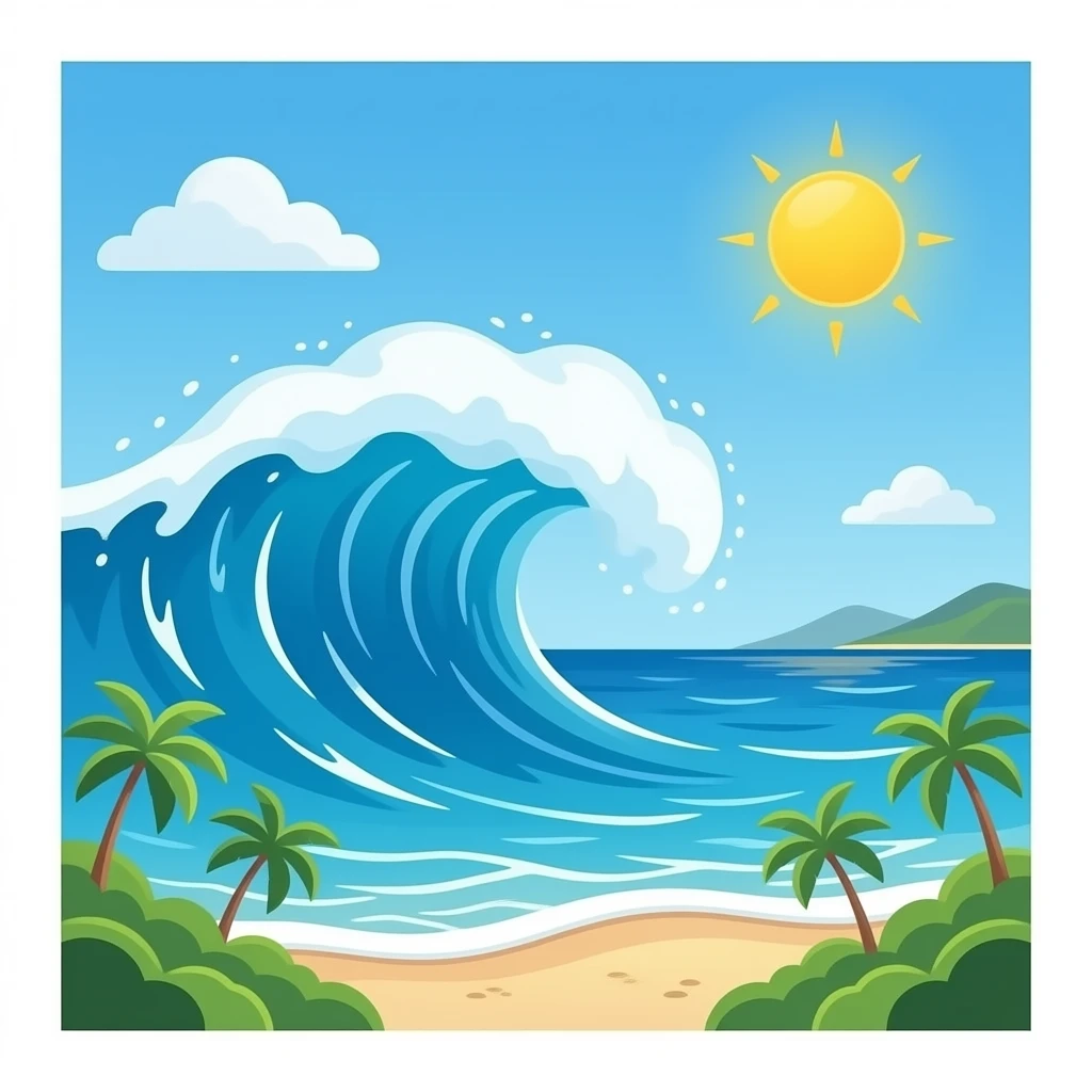 hawaii with big waves emoji