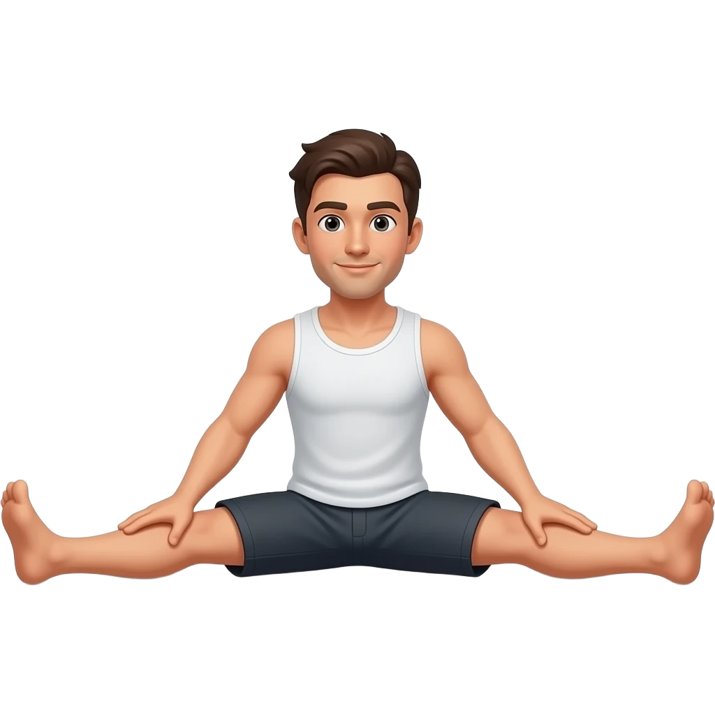 a man doing split emoji