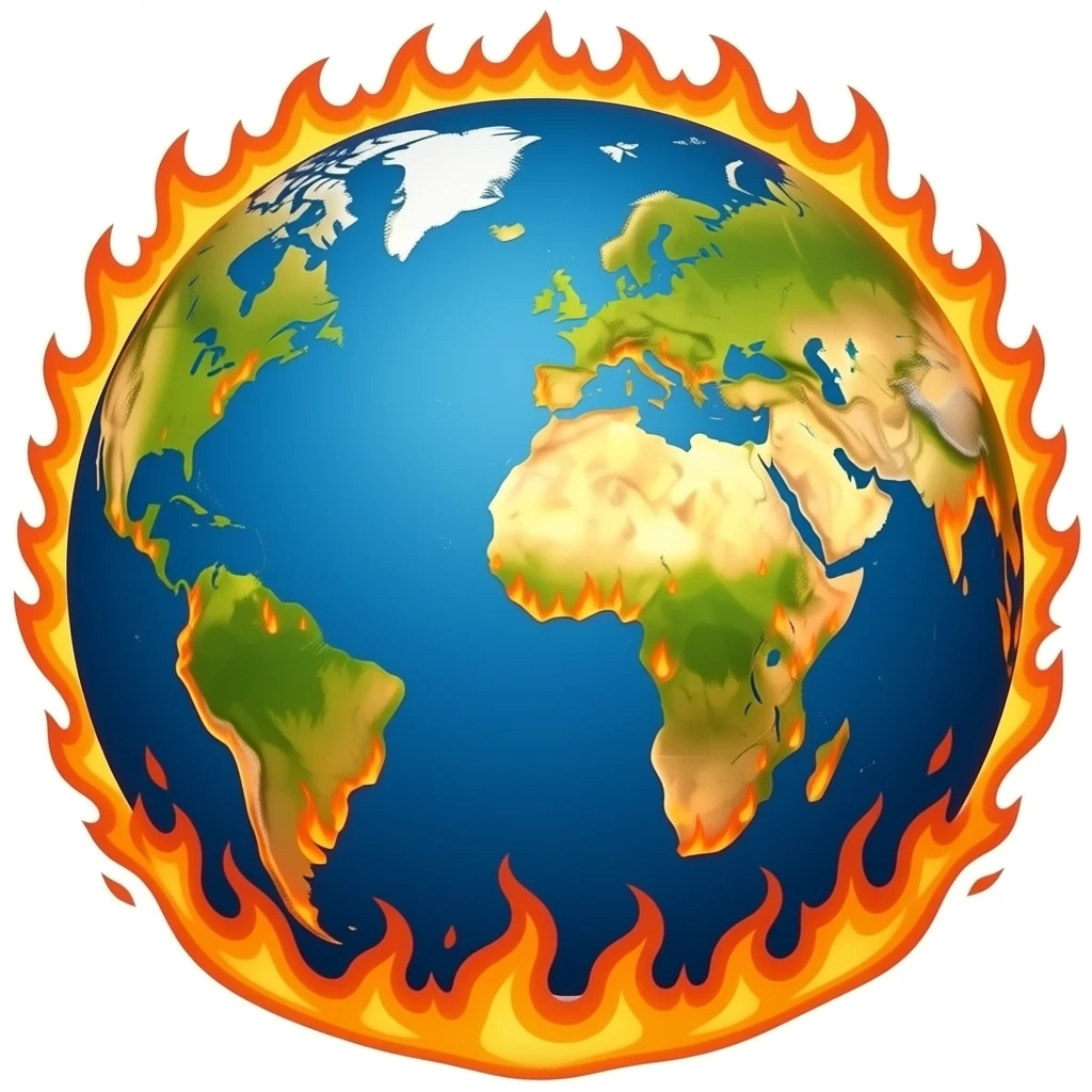 the world is on fire emoji