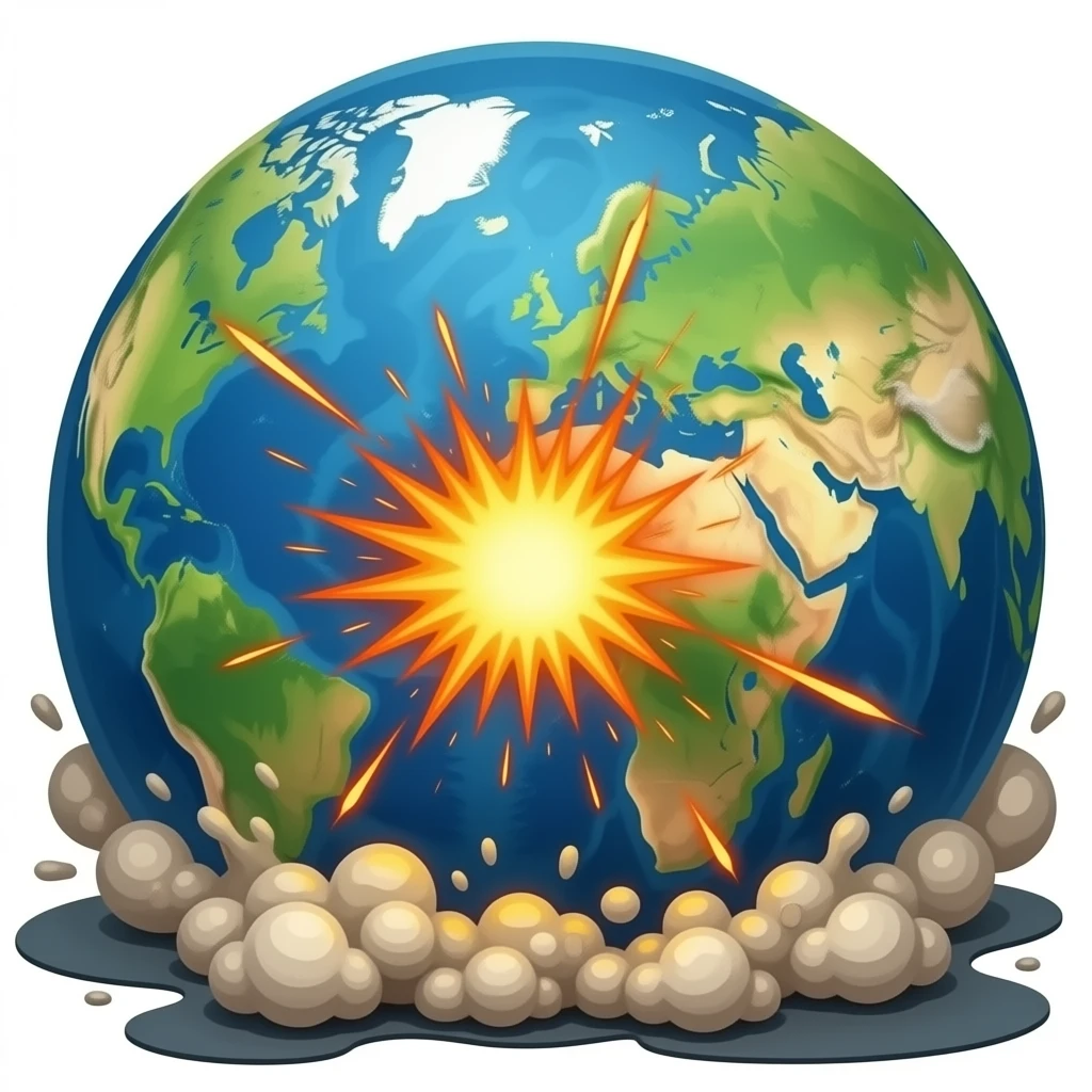 Earth Exploding emoji