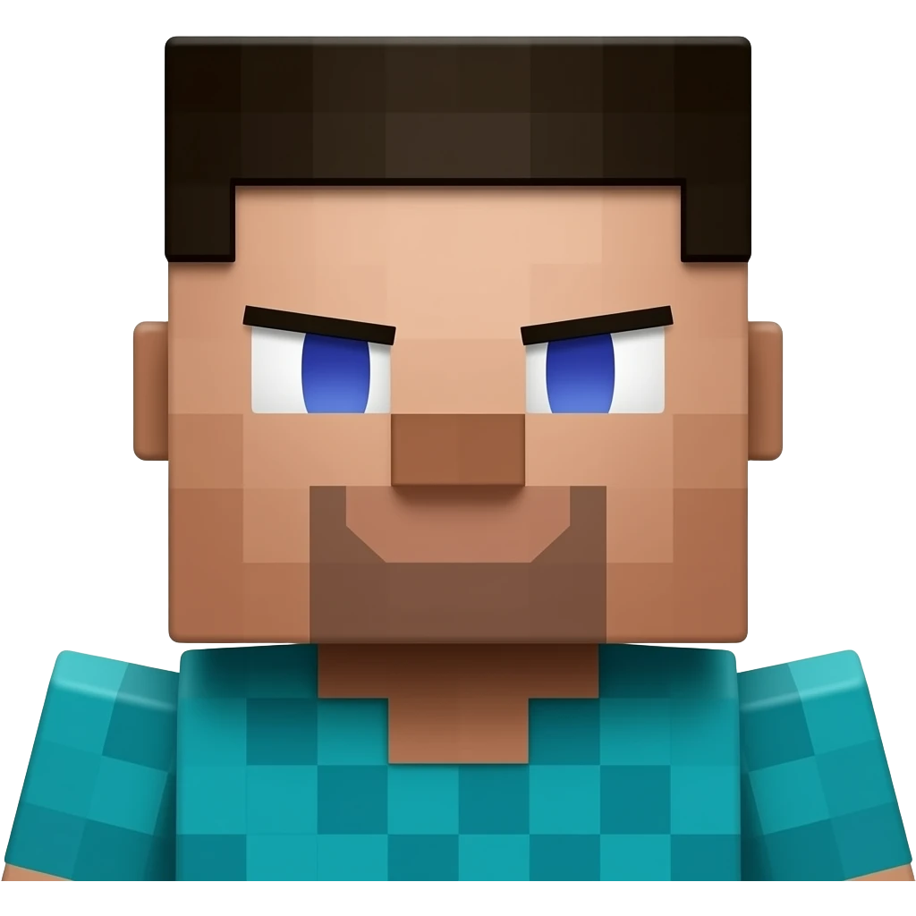 Black steve minecraft emoji