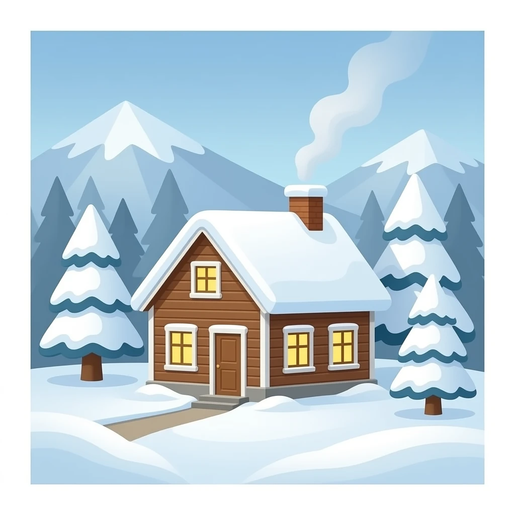 winter house emoji