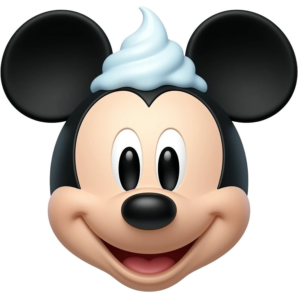 Mickey snow cone emoji