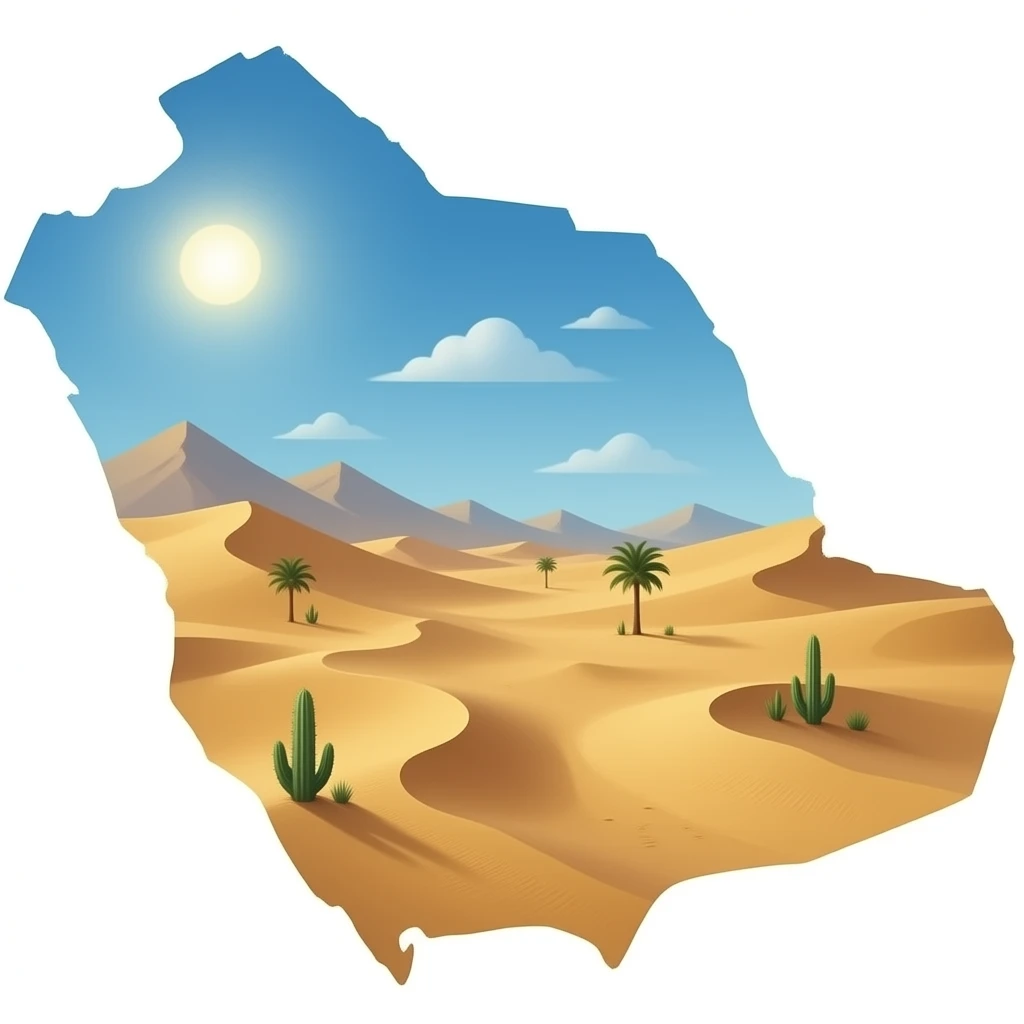 نقشه السعودية  صحراء emoji