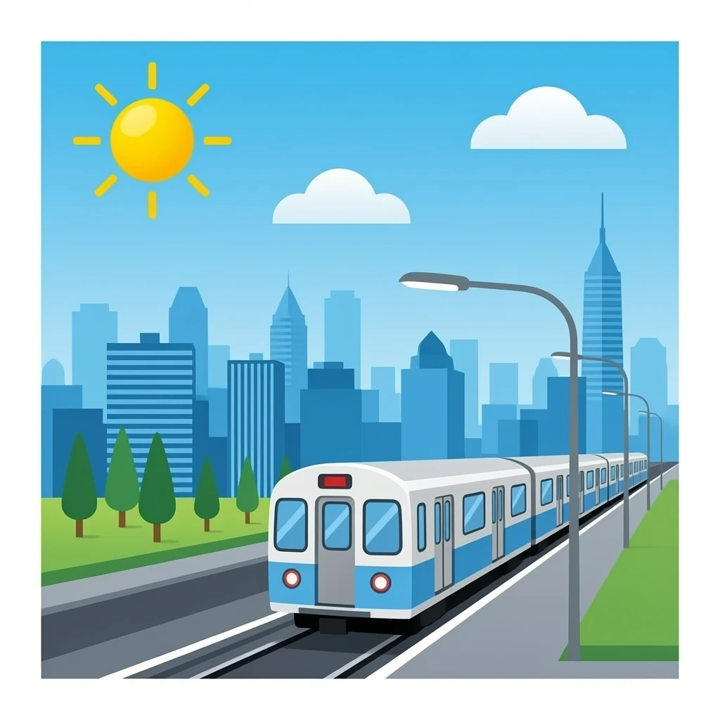 Blue subway emoji