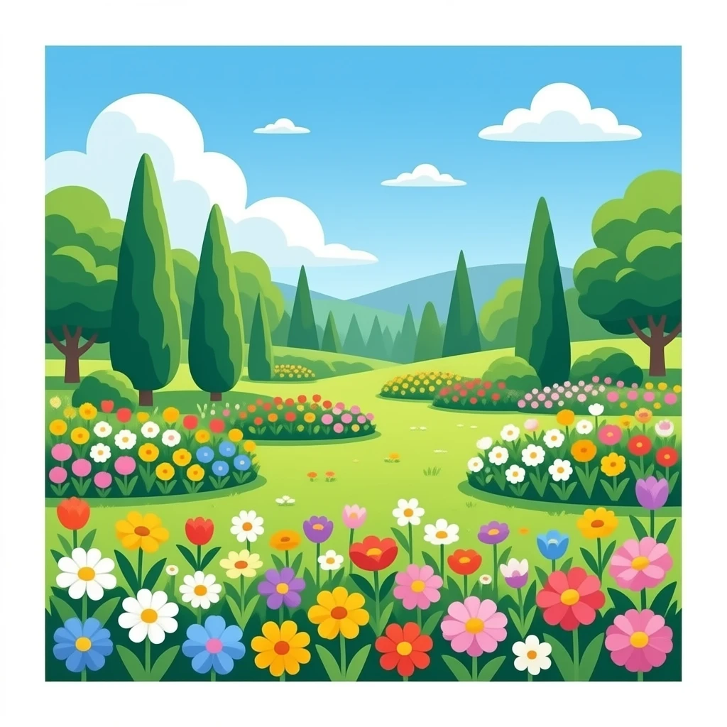 garden full of flower emoji
