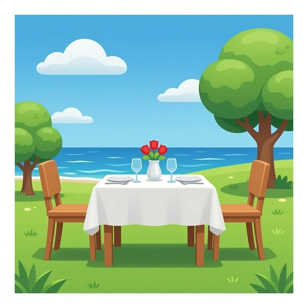 restaurant table emoji