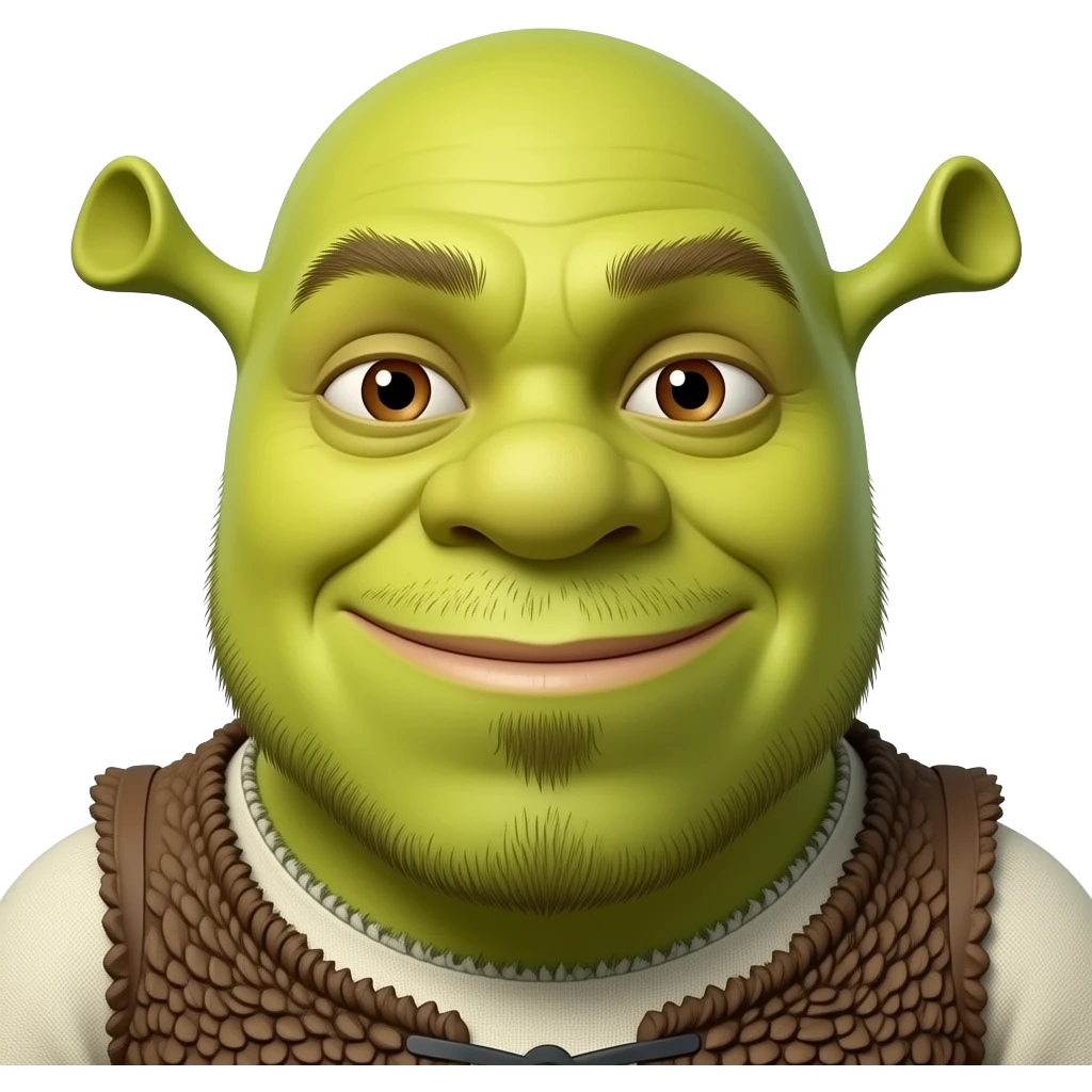 Shrek with goatee emoji