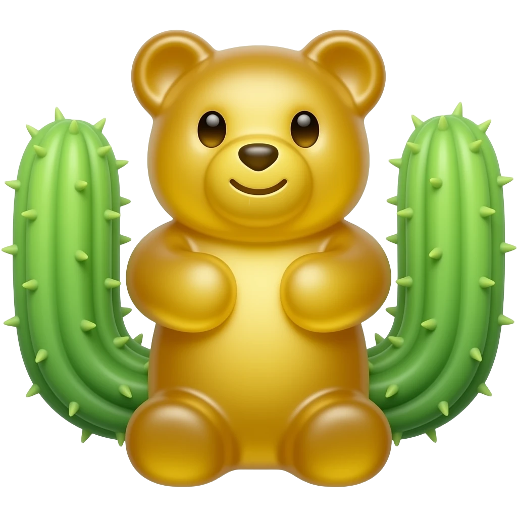 Cactus gummy bears emoji