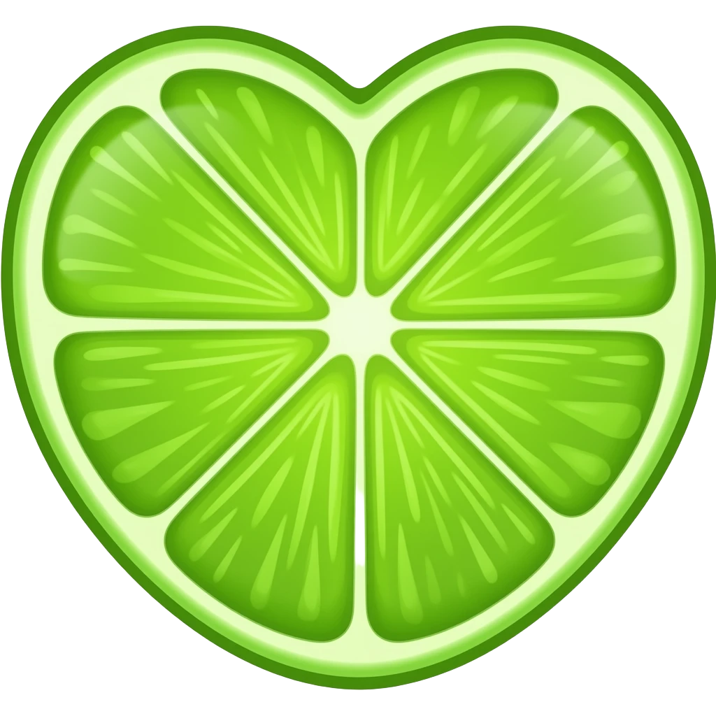 lime heart emoji