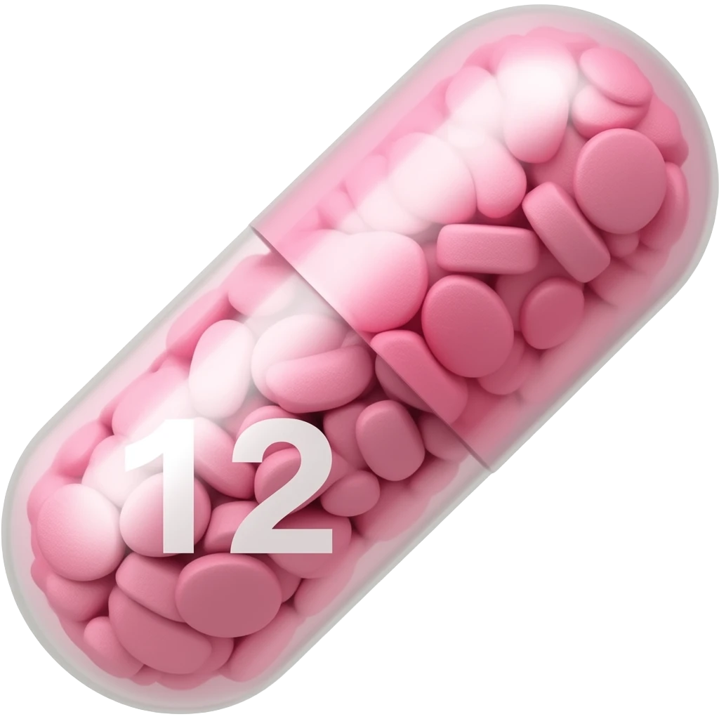 Vitamin B12 pink pill emoji