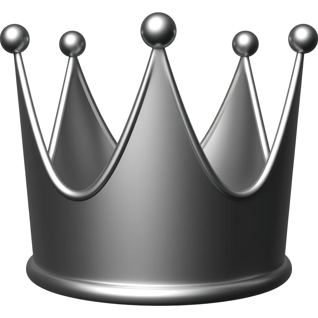 Coolest crown ever black emoji