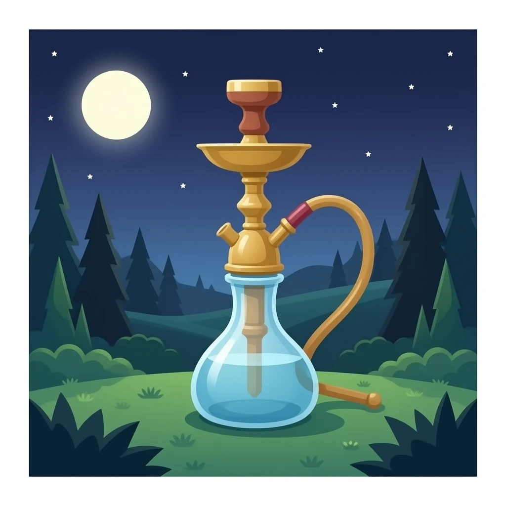 Hooka pipe in opium den emoji
