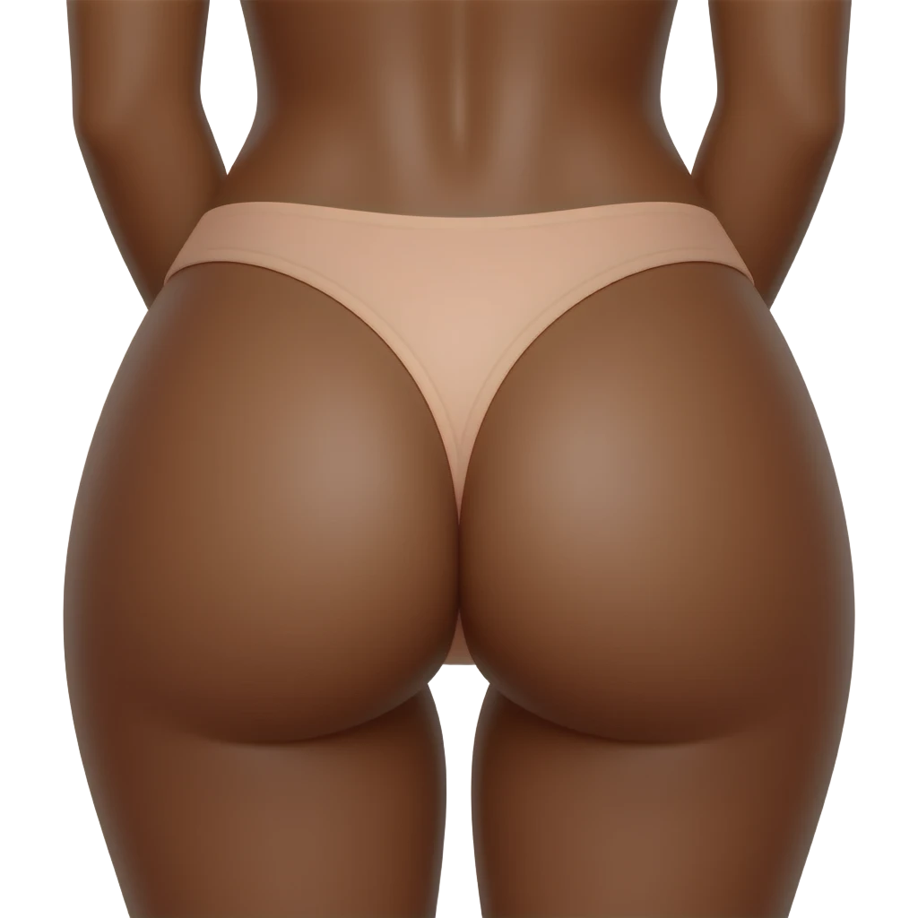 Nude black woman butthole emoji