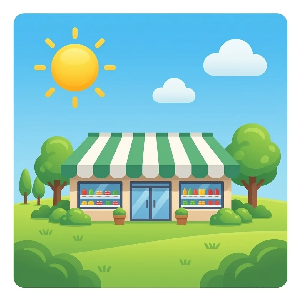 supermarket no background emoji