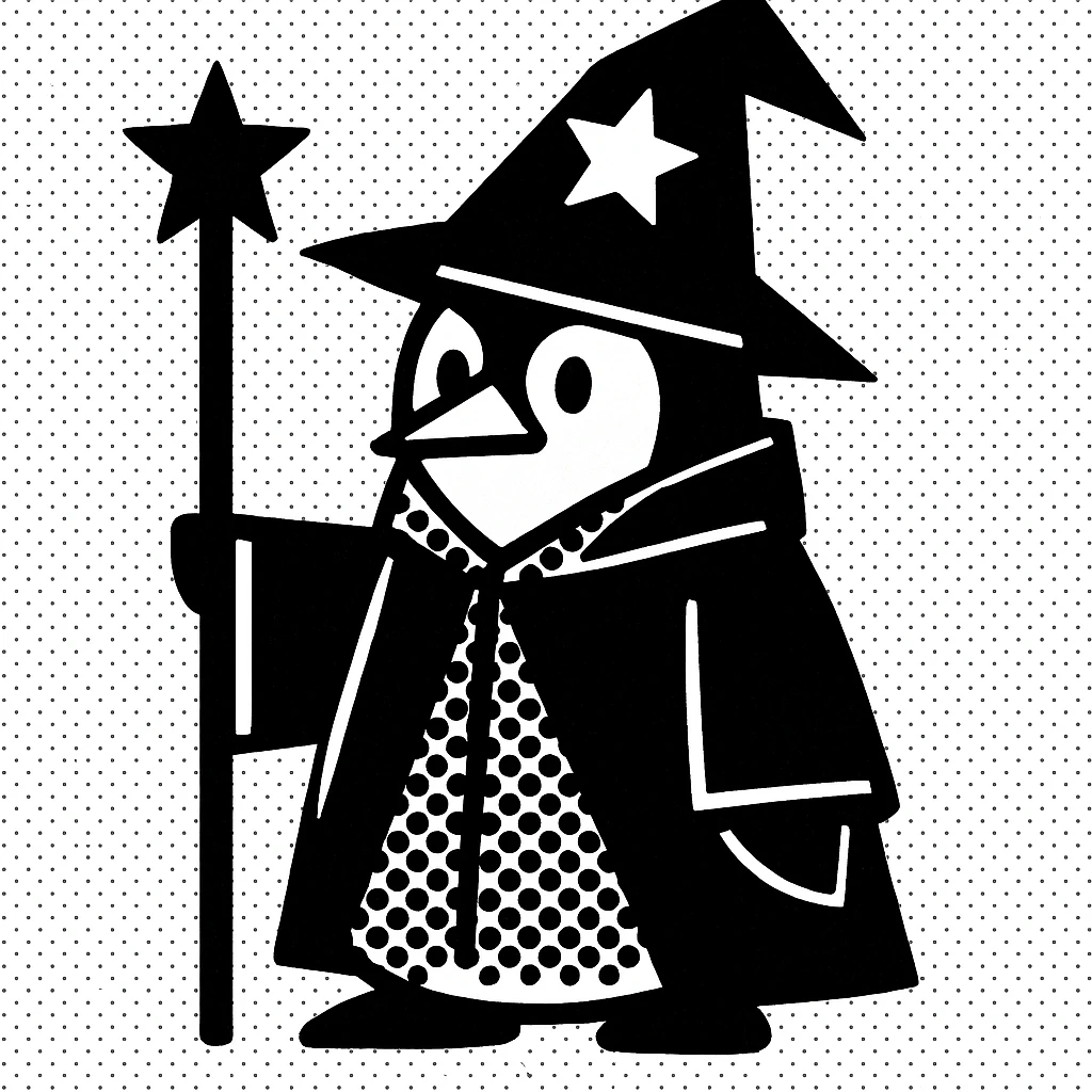 Penguin Wizard emoji