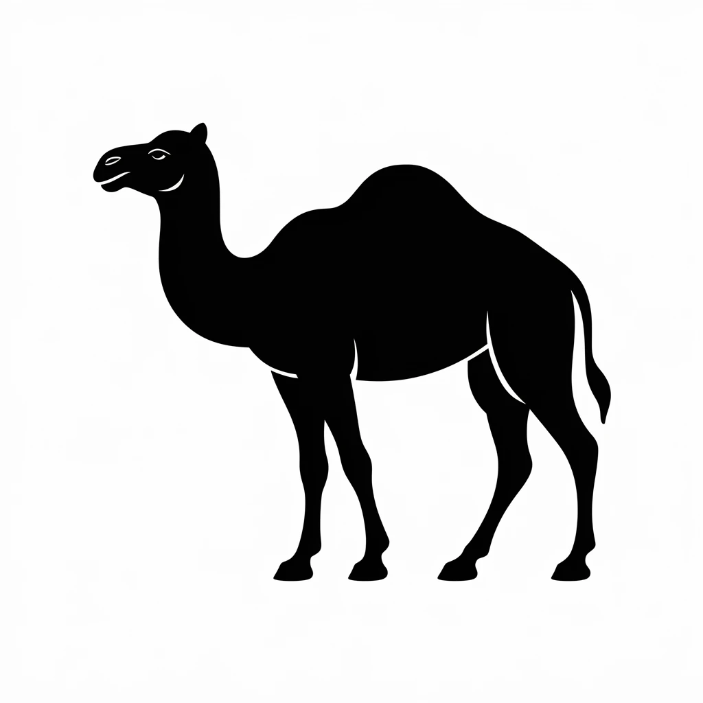 Camel icon black silhouette emoji