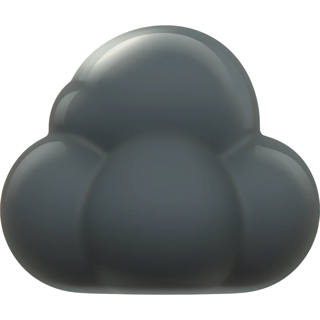 black cloud thought emoji