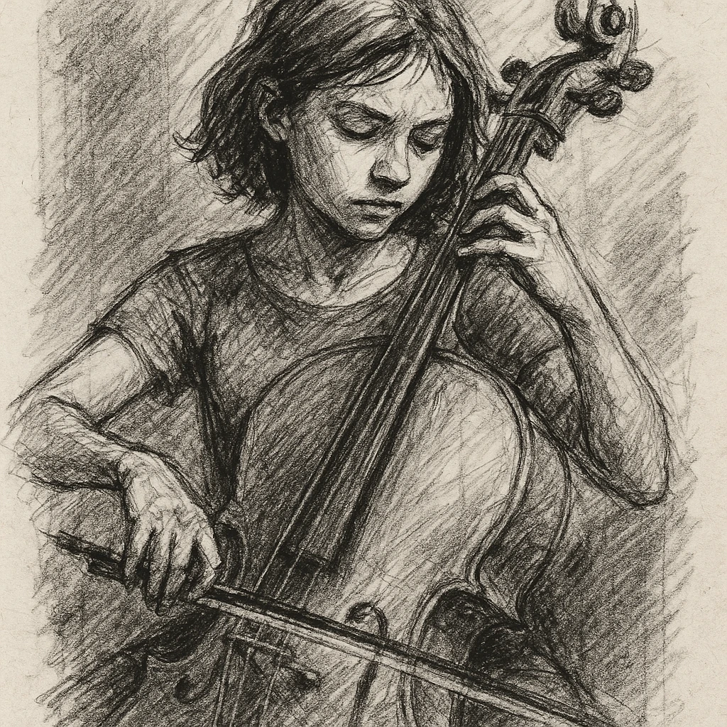 girl playing cello emoji
