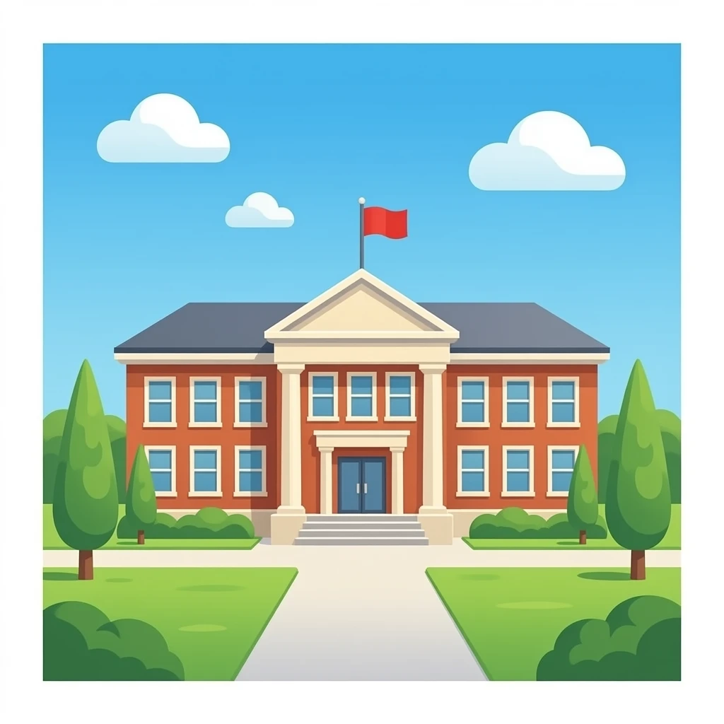 school building' emoji