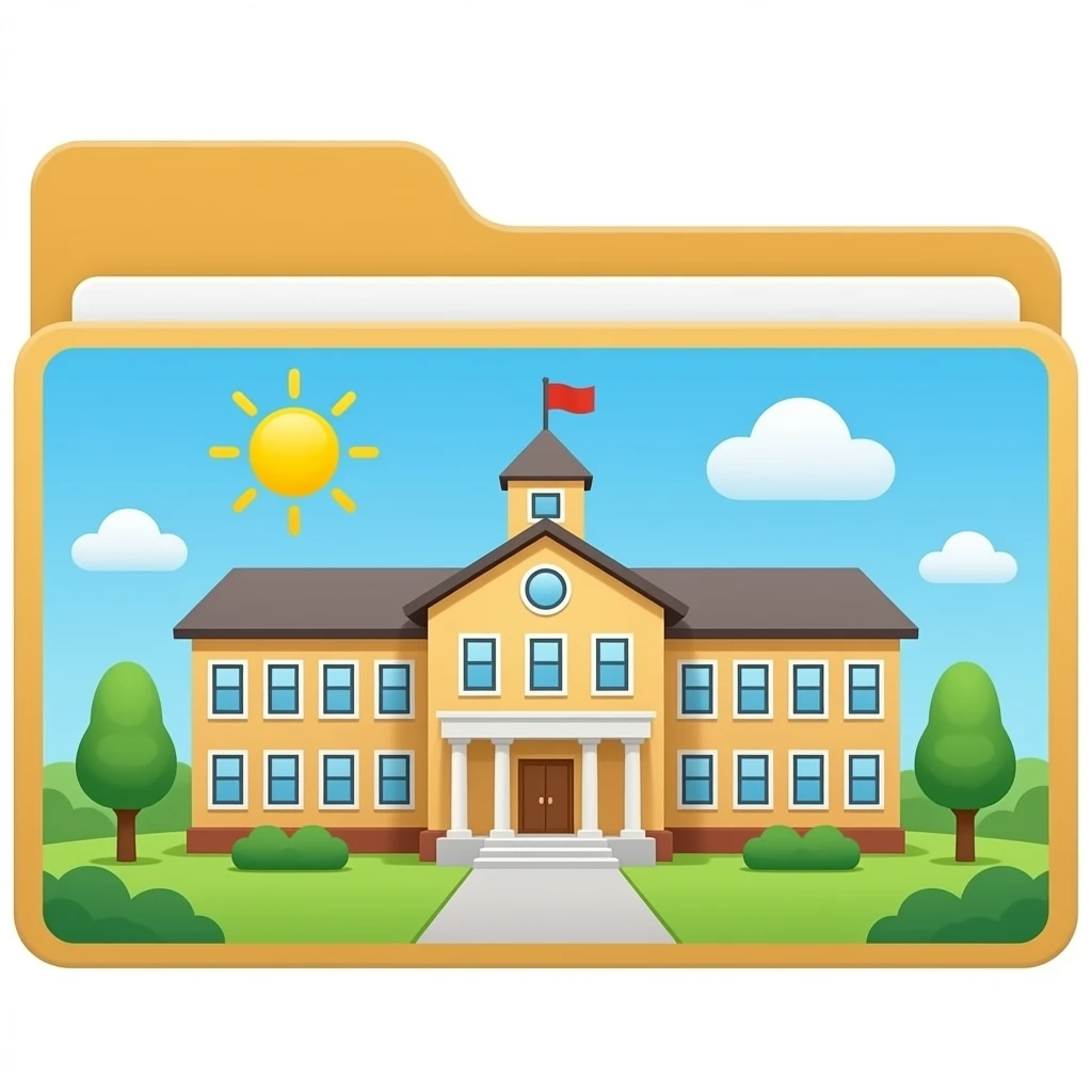 파일 안에 학교 넣어줘. emoji