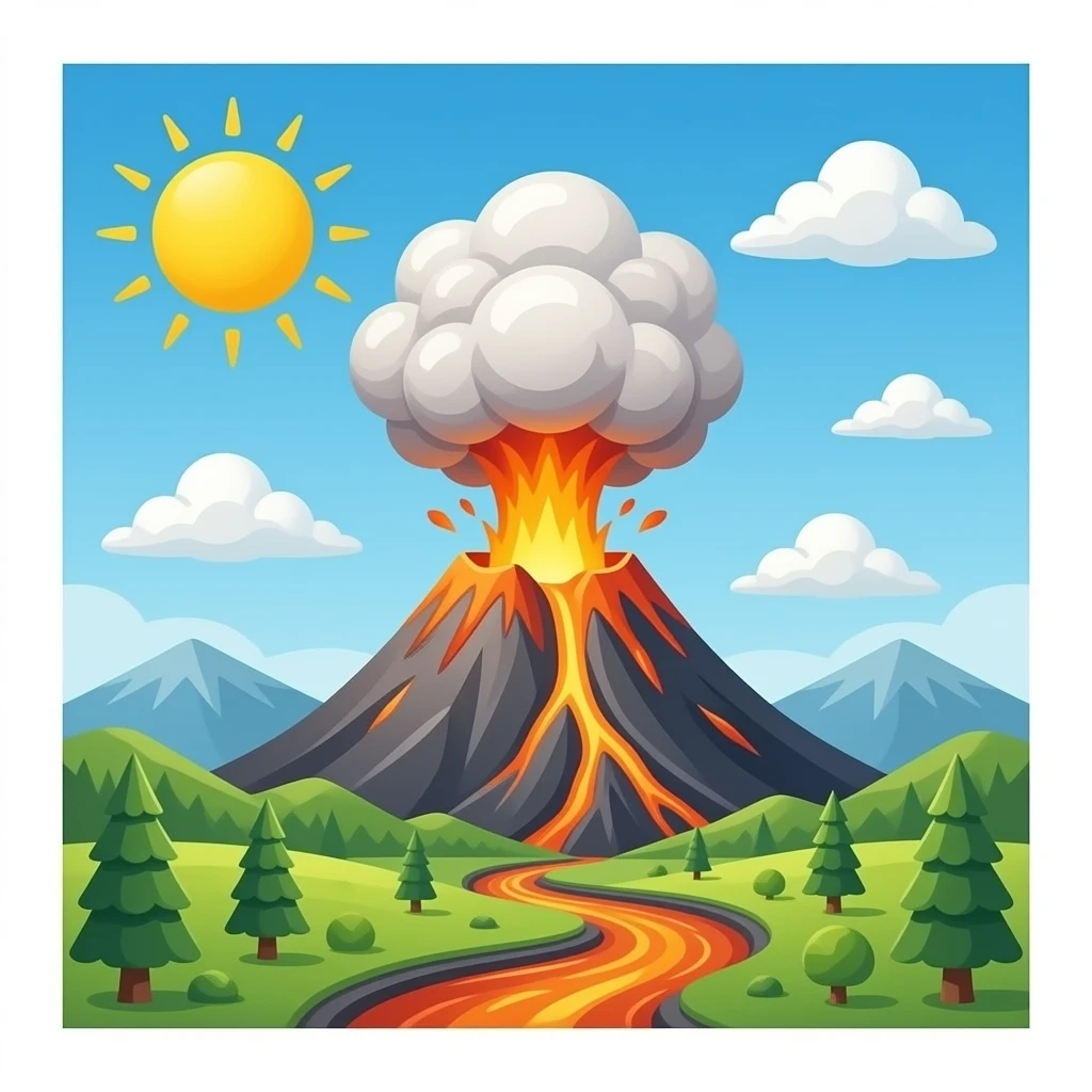 화산분출 emoji