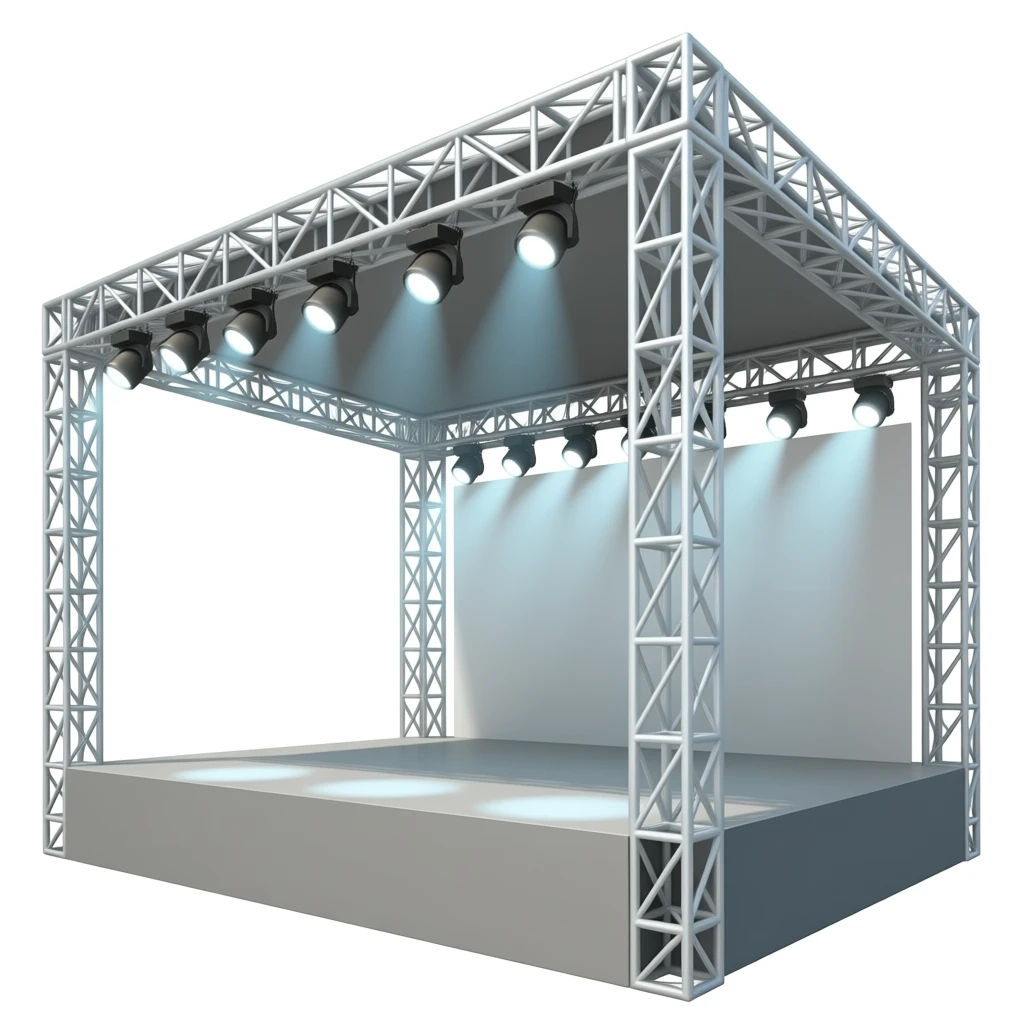 stage, truss frame, angle, light emoji