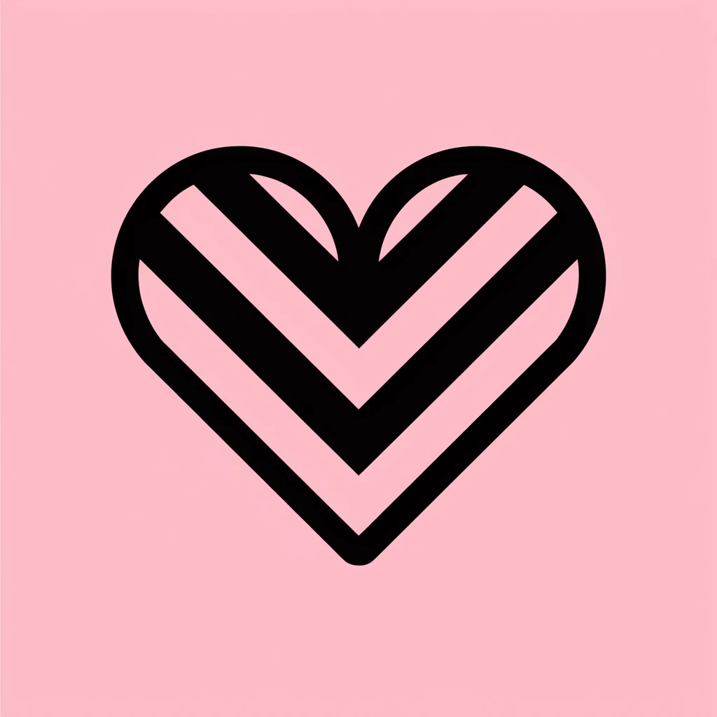 heart with a chevron pattern emoji