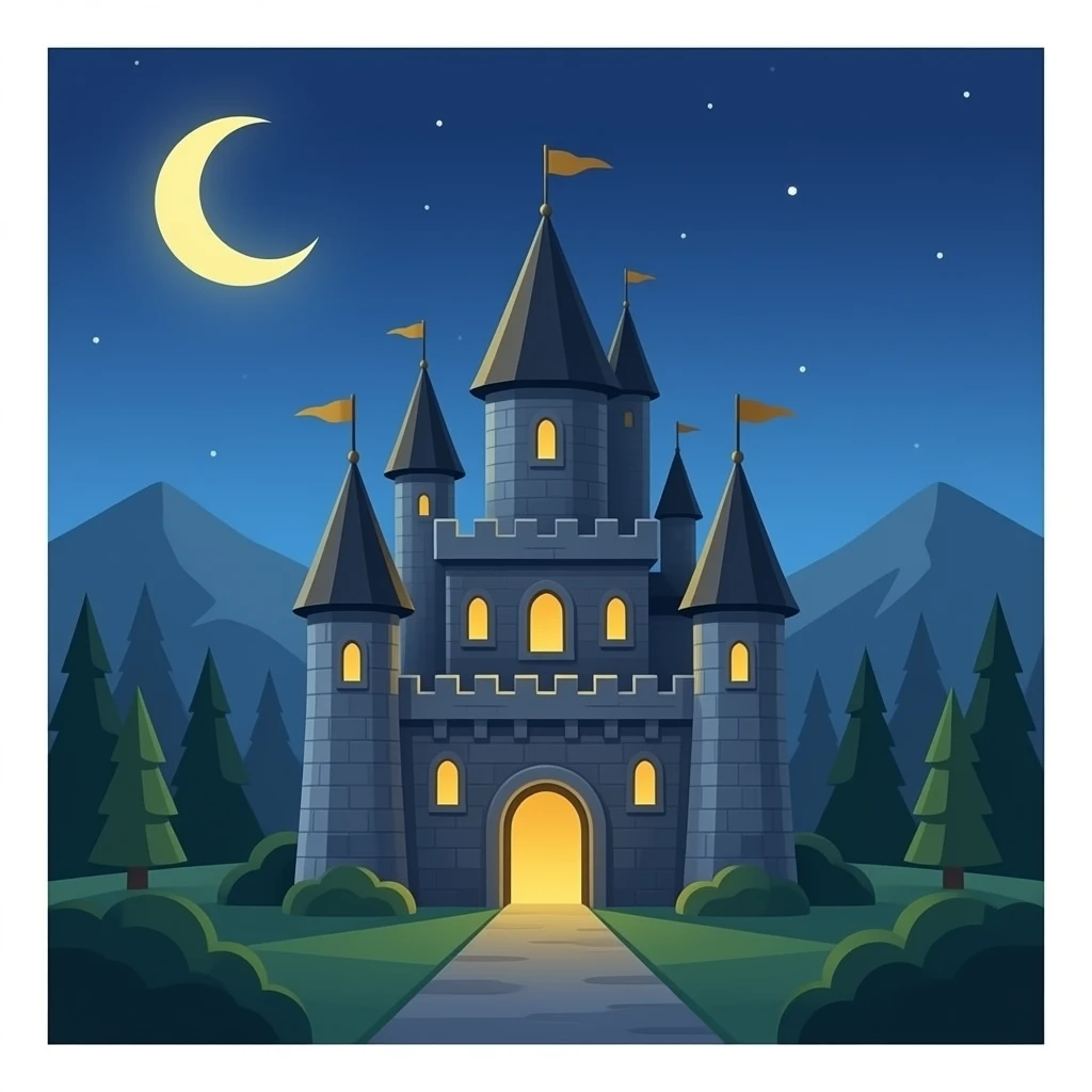 black castle emoji