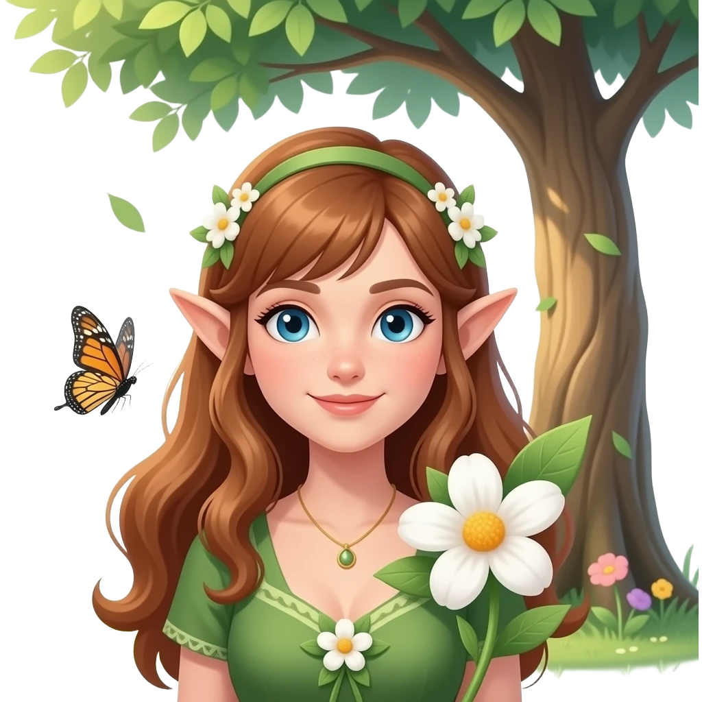 🧝🏻‍♀️🌸🌳🦋🌞 emoji