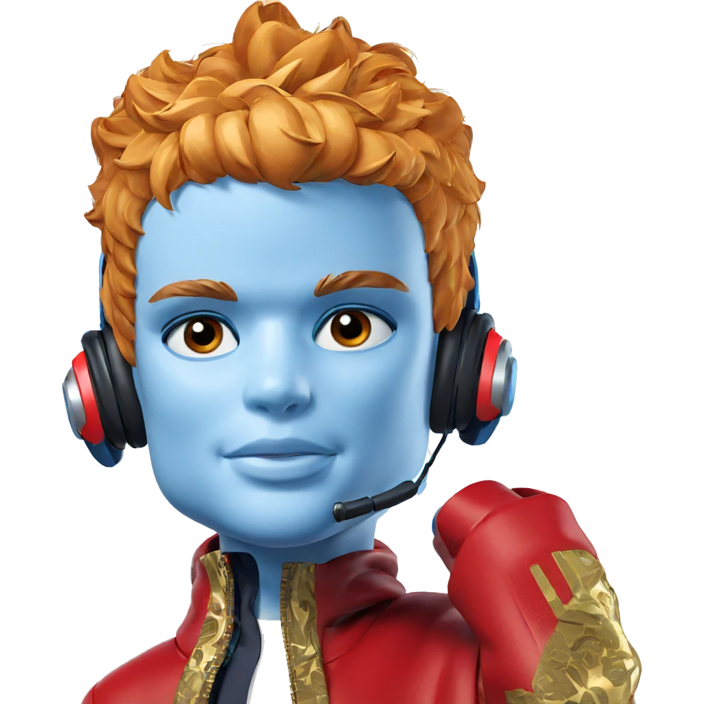 blue boy with headphones emoji