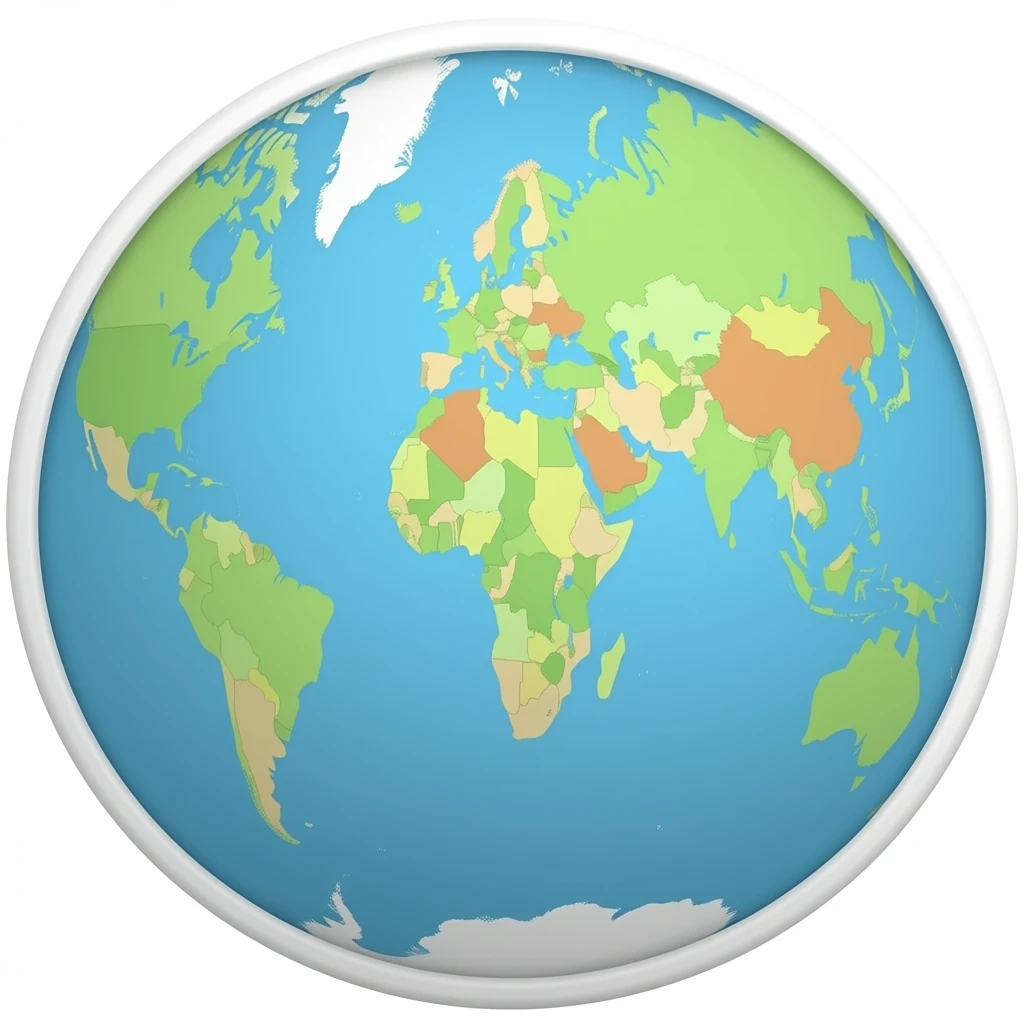 World Map With Countries emoji