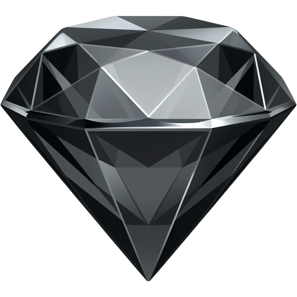 Black shinny diamond emoji