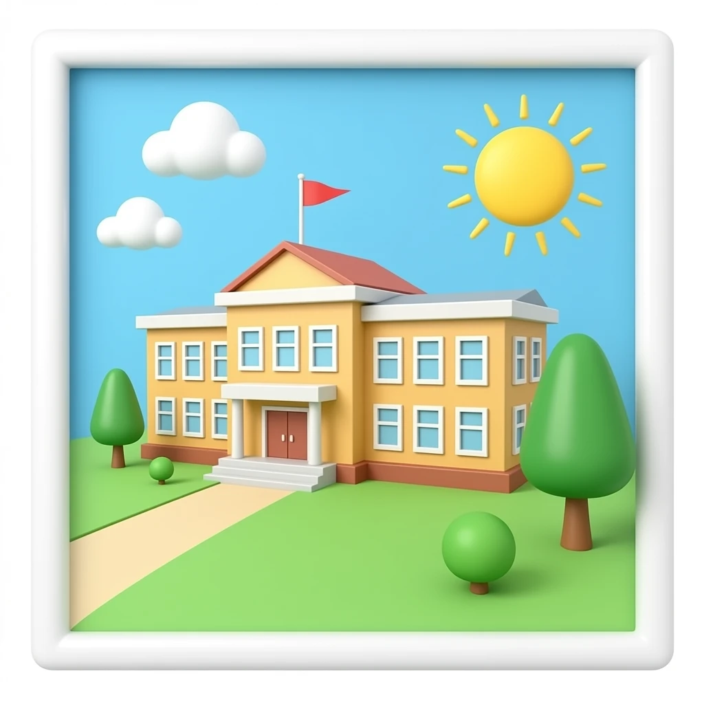 school 3d emoji