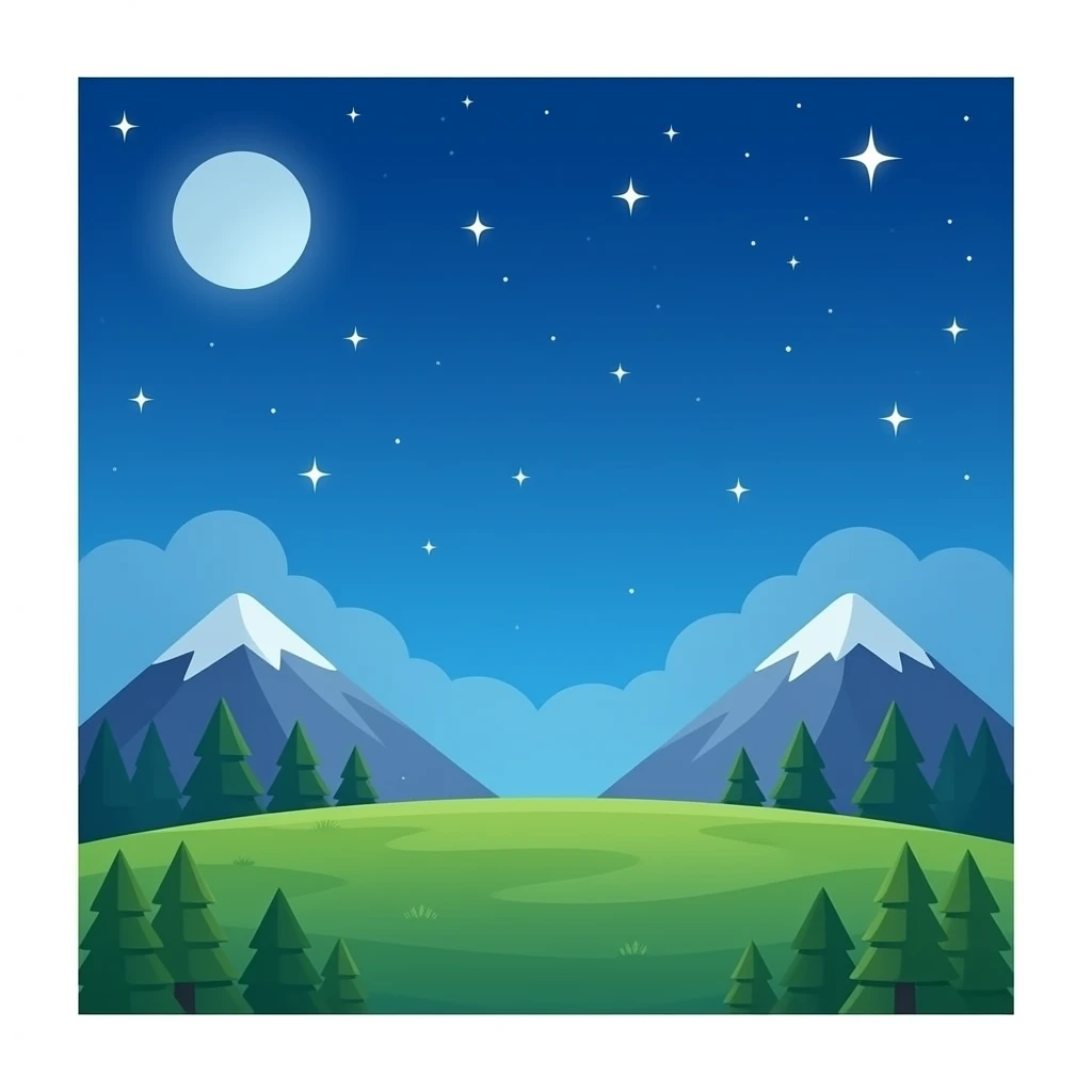 make a lot of sparkles in the sky emoji