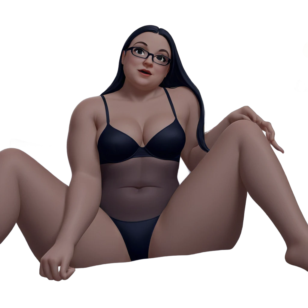 girl in black lingerie sitting emoji