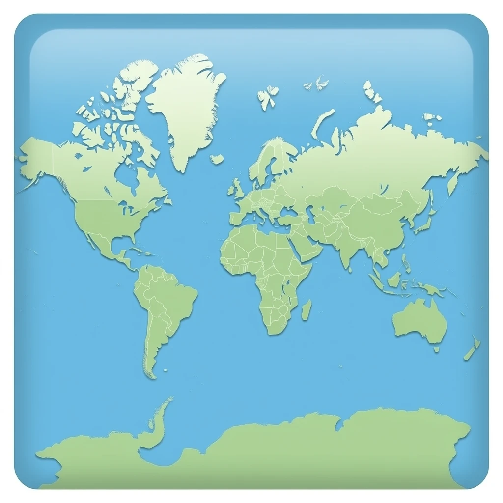 a map showing shipping emoji