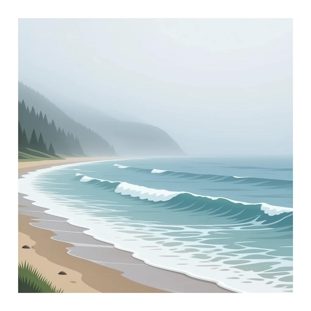 misty beach emoji