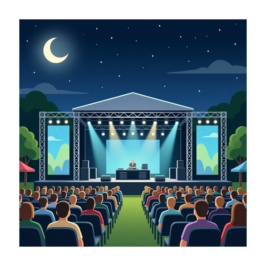 electronic music festival stage emoji