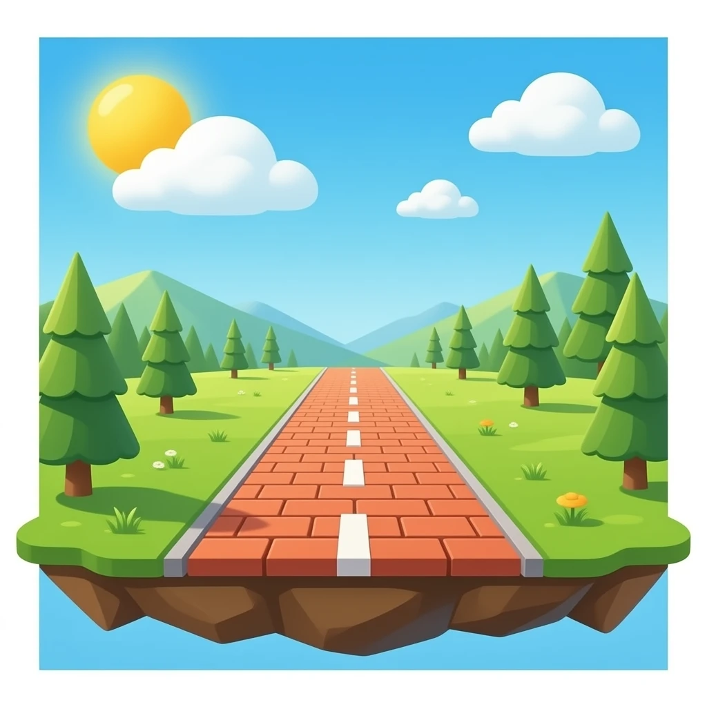 floating brick road in the sky emoji