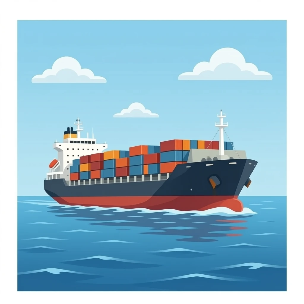 On The Most Trafficked Route In the ocean  грузовое судно или транспортное судно emoji
