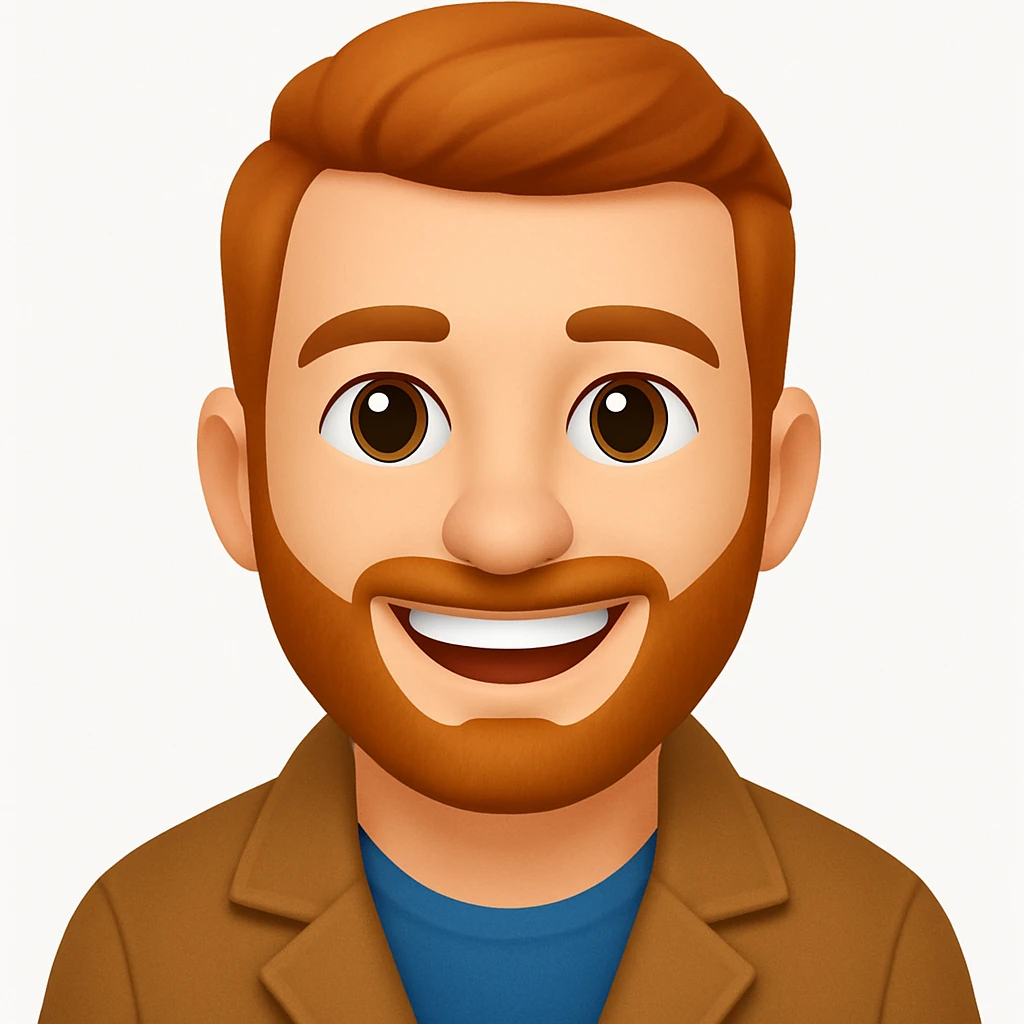 turn the second man in emoji style of the 1st image, match the facial features and clothes emoji
