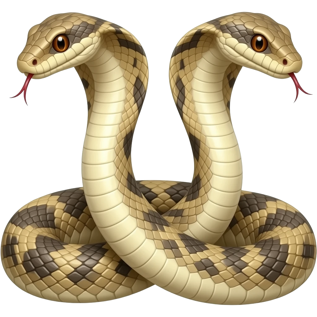 Single snake with two face emoji