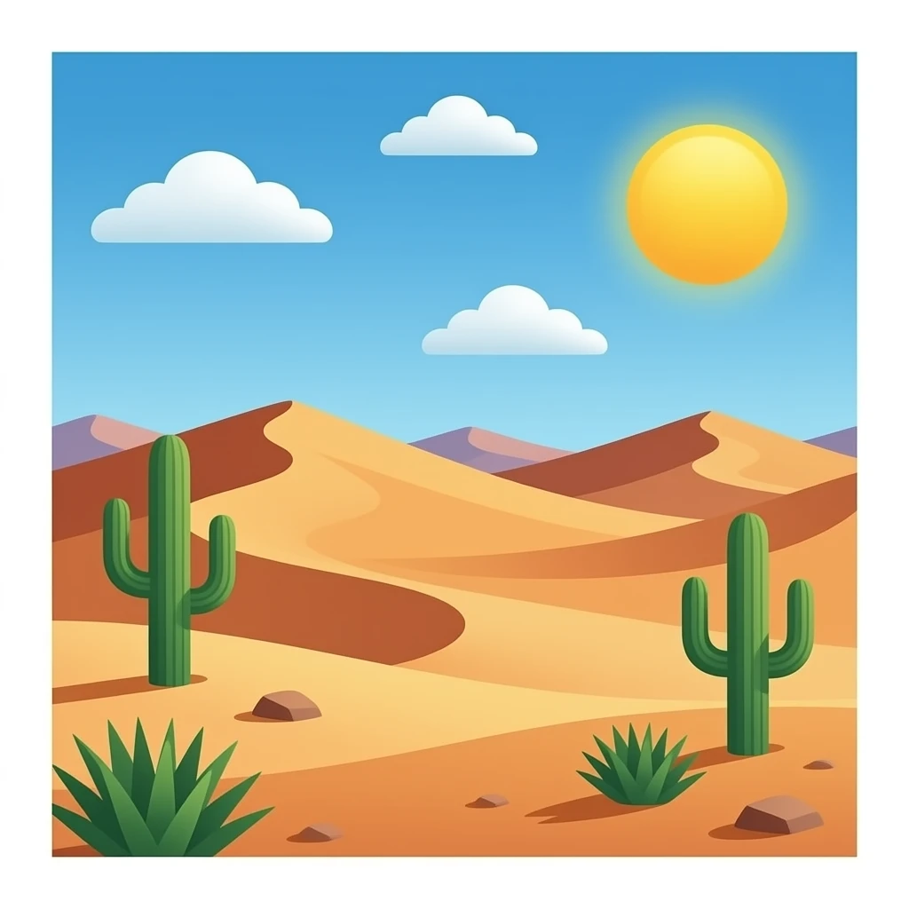 sa mạc emoji