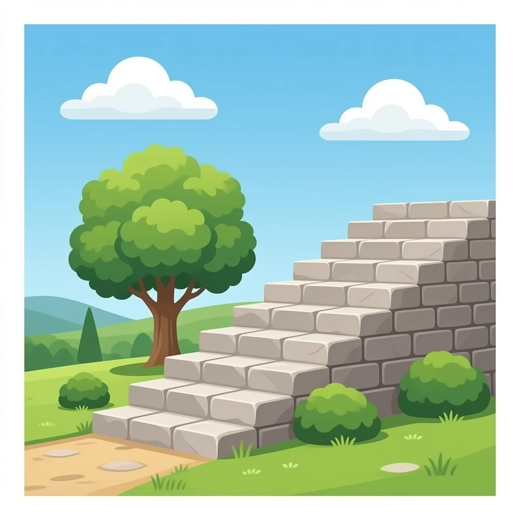 stone down stairs asset emoji